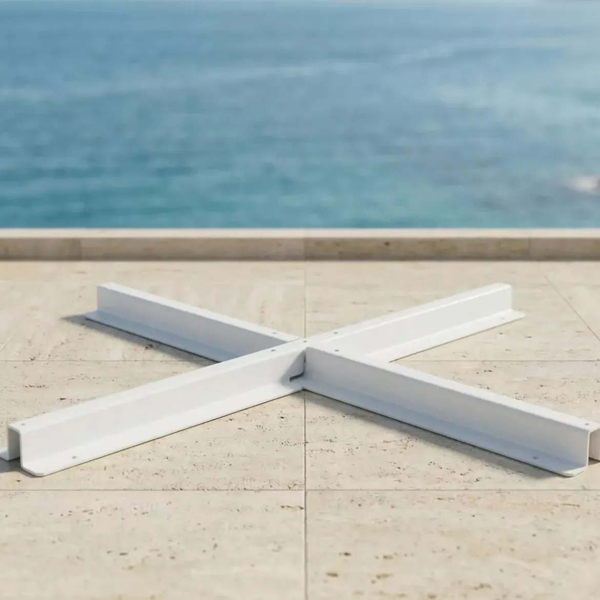 Base a croce per ombrellone Elyra Bianco