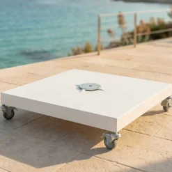 Base con ruote per ombrellone Elyra Bianco
