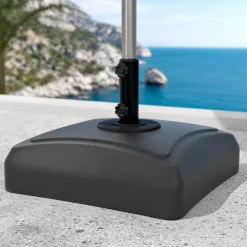 Base ombrellone quadrata universale da riempire 32L - Nero