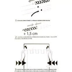 Bastone per tenda Fix'vit regolabile (50 a 80 cm) Bianco