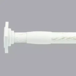 Bastone tenda autobloccante estensibile (L70 - L120 cm / Ø22 mm) Quadrato Bianco