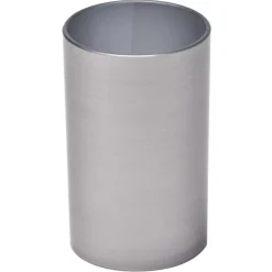 Bicchiere portaspazzolino effetto metallizzato