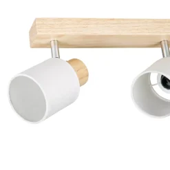 Binario 4 faretti paralume (L67 cm) Tissu Bianco