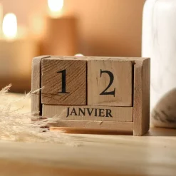 Calendario in legno (7.5 cm) colonial Naturale