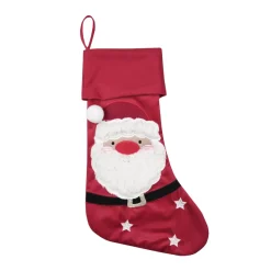 Calza natalizia (48 cm) Edgard Babbo Natale Rosso