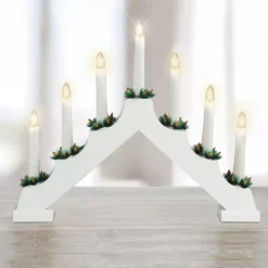 Candeliere luminoso Timer Bianco