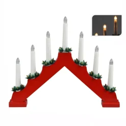 Candeliere luminoso Timer Rosso