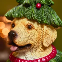Cane decorativo (H24 cm) Labrador in abete Verde