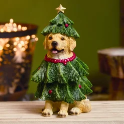 Cane decorativo (H24 cm) Labrador in abete Verde