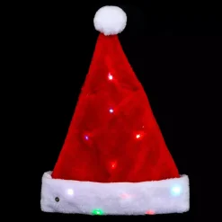 Cappello di Babbo Natale luminoso per adulti Rosso