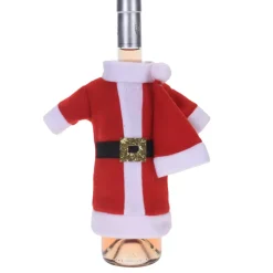 Cappotto di Babbo Natale per bottiglia di vino Rosso
