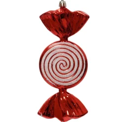 Caramella appesa infrangibile (H18 cm) Elica Rossa glitterato