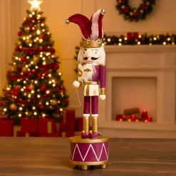 Carillon (H30 cm) Schiaccianoci Arlecchino Vino