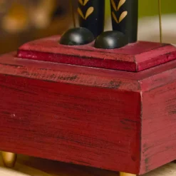 Carillon schiaccianoci (30 cm) Timothé la regalità Verde e bordeaux