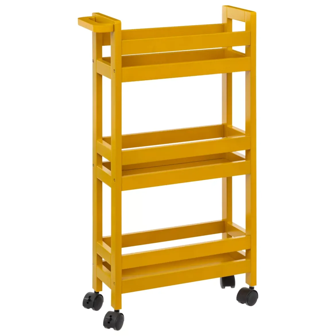 Carrello con 3 livelli a rotelle (40 x 15 x 75 cm) Colorama Giallo senape