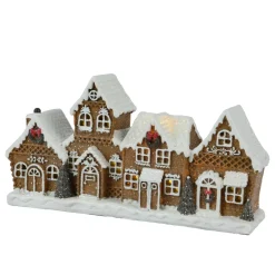 Case decorative luminose con pile (H12 cm) Villaggio delizia Bianco caldo