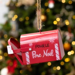 Cassetta postale di Natale da appendere (8 cm) Rosso
