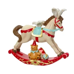 Cavallo a dondolo (H18 cm) Circo di Natale