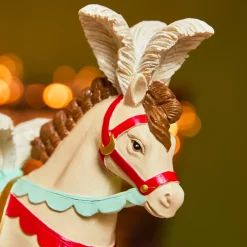 Cavallo a dondolo (H18 cm) Circo di Natale
