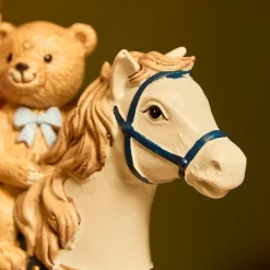 Cavallo a Dondolo (H20 cm) Fata e Orsetto di Natale