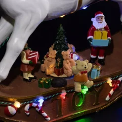 Cavallo a dondolo luminoso a pile 14 LED (H27 cm) Magia Multicolore