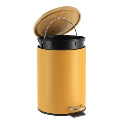 Cestino a pedale con chiusura rallentata Timeless Giallo senape
