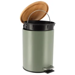 Cestino a pedale con chiusura rallentata Timeless Cachi