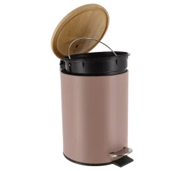 Cestino da bagno a pedale con freno di caduta Timeless Cappuccino