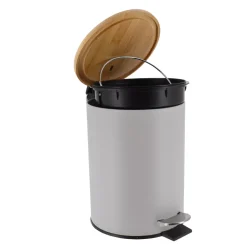 Cestino da bagno a pedale con freno di caduta Timeless Grigio chiaro
