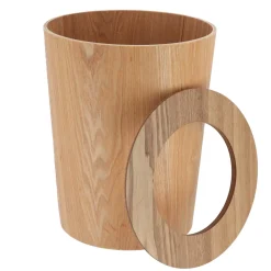 Cestino da bagno in stile quercia Scandi Beige
