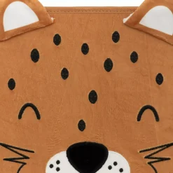 Cesto pieghevole in velluto per bambini Leo Marrone (29 x 29 cm)
