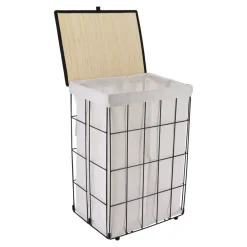 Cesto portabiancheria pieghevole (H60 cm) Industriale Ecru