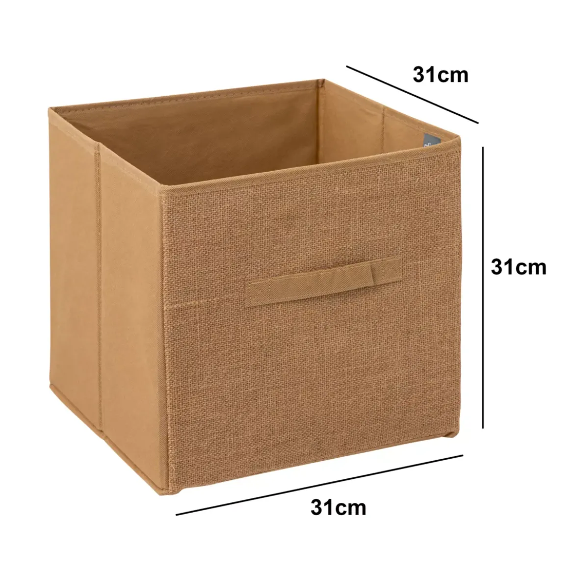 Cesto portaoggetti in tela di juta (31 x 31 cm) Mix Beige