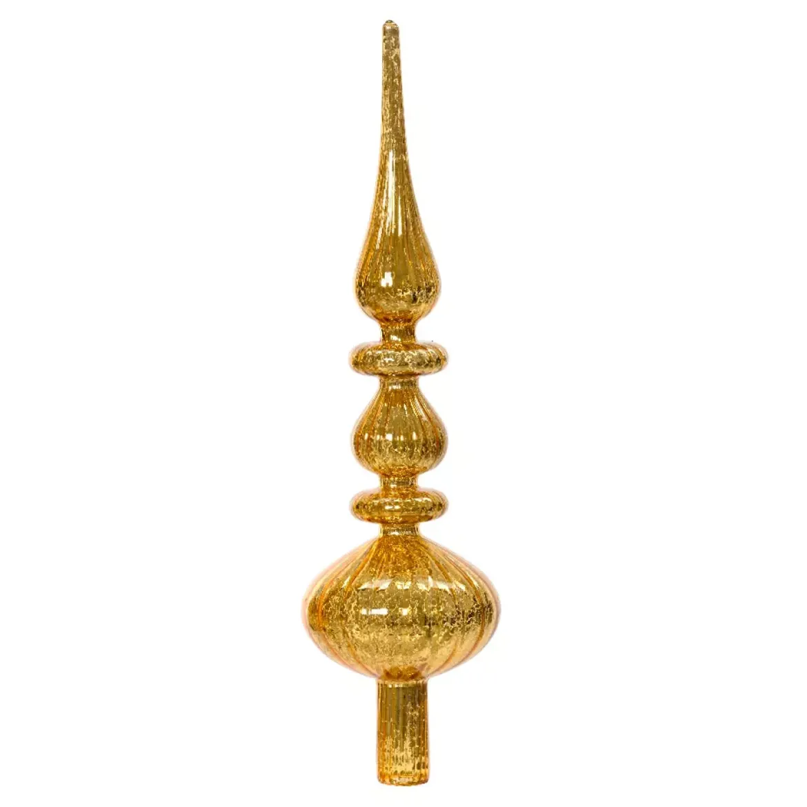 Cima dell'albero di Natale in vetro Romantico Oro