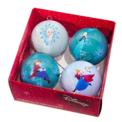 Cofanetto regalo 4 palline di Natale (D75 mm) DIsney Frozen Blu