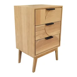 Comò cassettiera 3 cassetti in legno (40 x 65 cm) Hanoï Beige