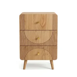 Comò cassettiera 3 cassetti in legno (H70 cm) Mila Naturale