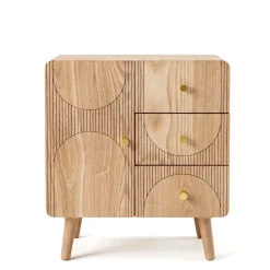 Comò cassettiera 4 cassetti in legno (H60 cm) Mila Naturale