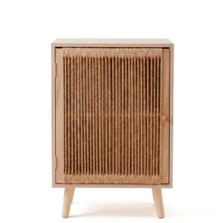 Comò cassettiera 1 porta legno e corda di canapa (40 x 65 cm) Manille Beige