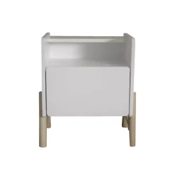 Comodino con cassetto bambino legno (H49 cm) Gabin Bianco