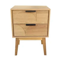 Comodino in legno con 1 cassetto (40 x 60 cm) Hanoï Beige