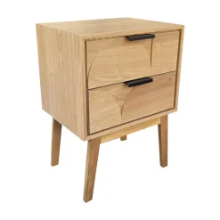 Comodino in legno con 1 cassetto (40 x 60 cm) Hanoï Beige