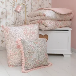 Completo lenzuola per bambini con 1 federa in cotone (140 x 200 cm) Pimprenelle Rosa