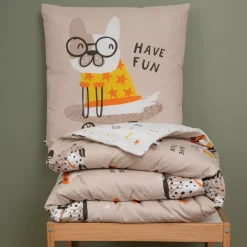 Completo lenzuola per bambini con una federa in cotone (140 x 200 cm) Isidore Multicolore