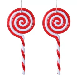 Confezione di 2 caramelle Leccalecca spirale Rosso