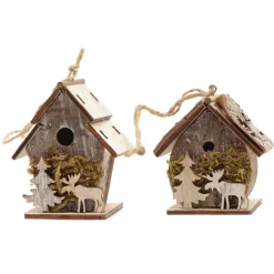 Confezione di 2 casette uccellini Ecorce Marrone