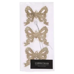 Confezione di 3 Farfalle Champagne
