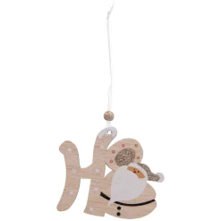 Confezione di 4 fiocchi di neve di Natale Naturale Bianco