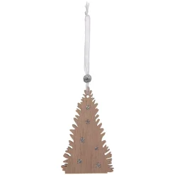 Confezione di 4 fiocchi di neve di Natale Naturale Bianco