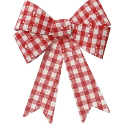 Confezione di 3 fiocchi Vichy Rosso